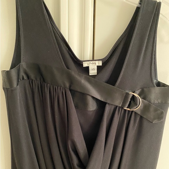 Tops - Deep neckline black top.